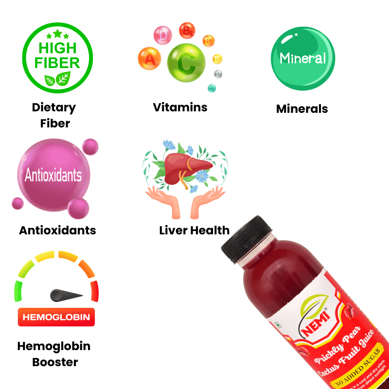 Prickly Pear Cactus Fruit Juice (No Added Sugar)